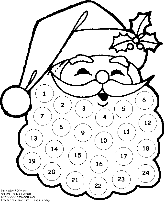 Santa coloring pages printable for free download