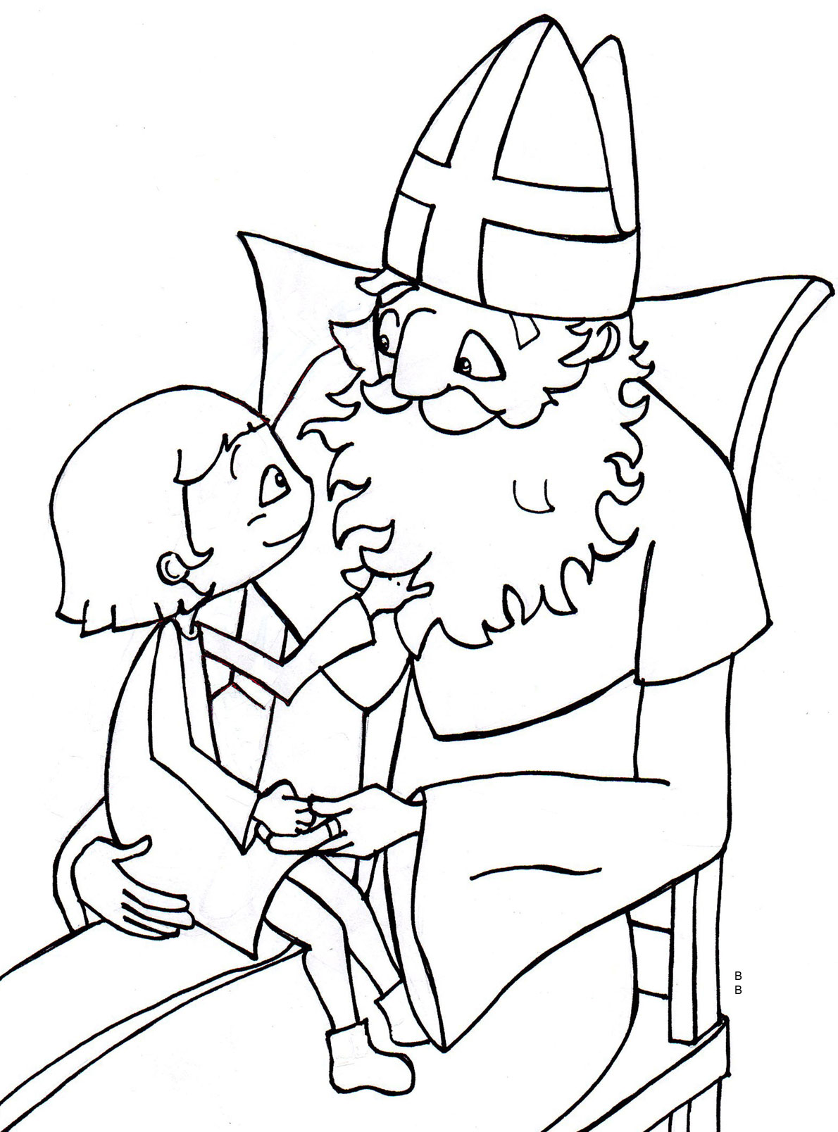 Image of saint nicholas to download and color