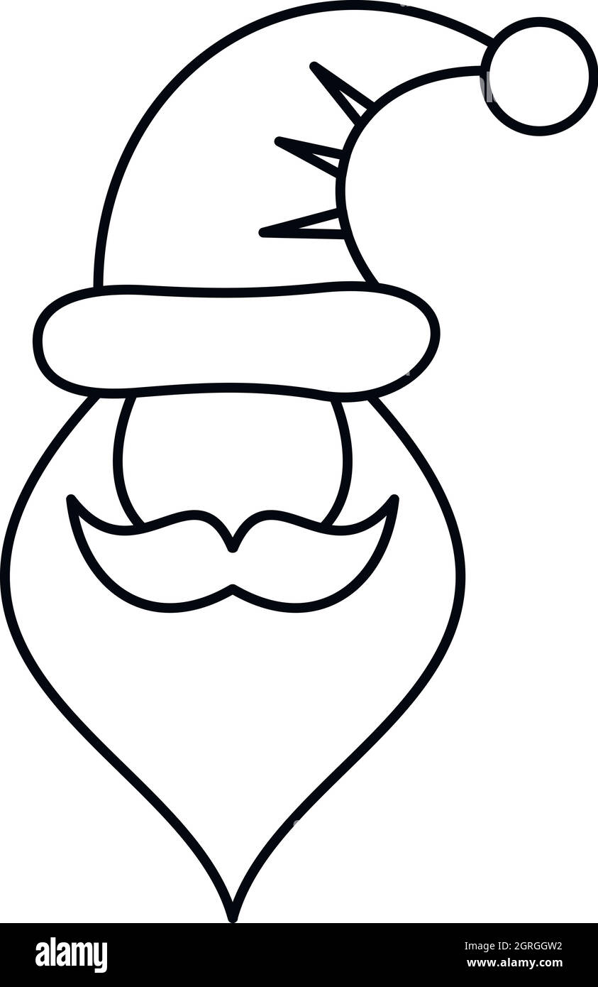 Santa hat and beard vector cut out stock images pictures