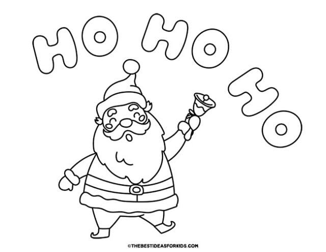Santa coloring pages free printables