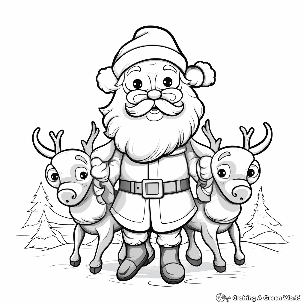 Santa coloring pages