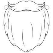 Santa wild beard coloring page free printable coloring pages