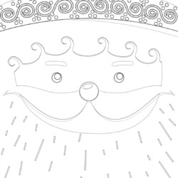 Santa claus toy coloring page