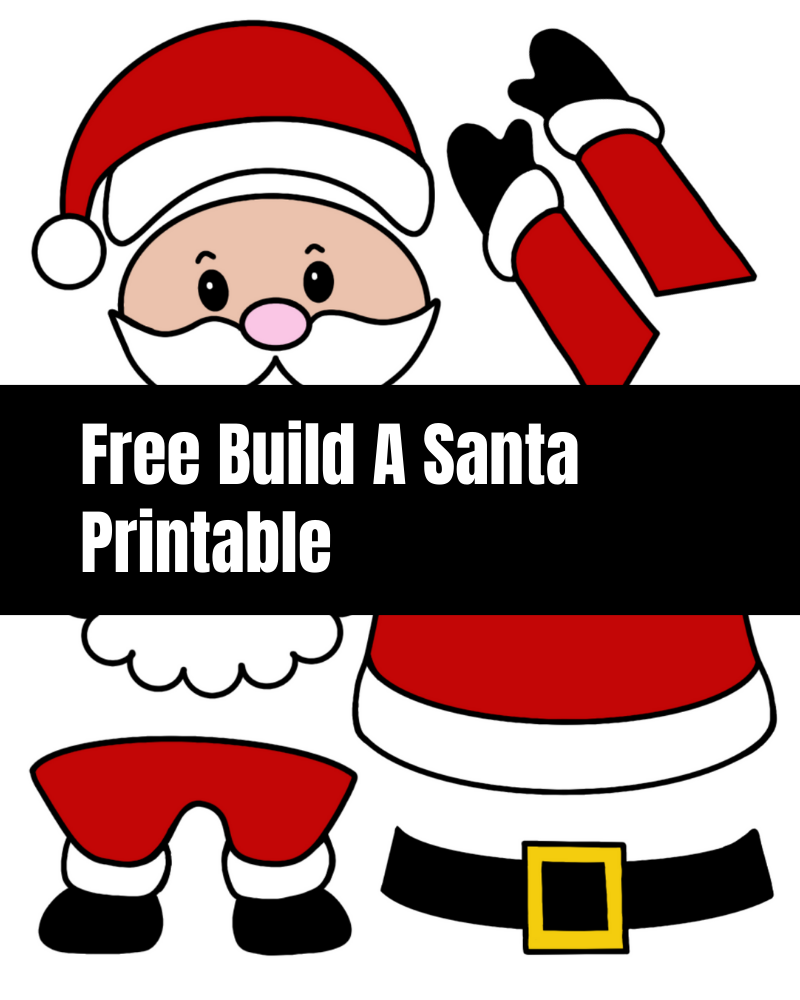 Free build a santa printable craft for christmas