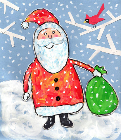 Jingle bells santa holiday art lesson for kids â faber