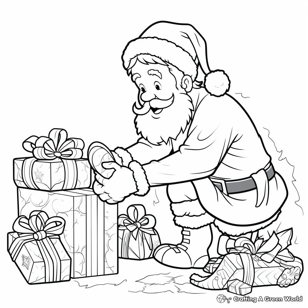 Stocking coloring pages