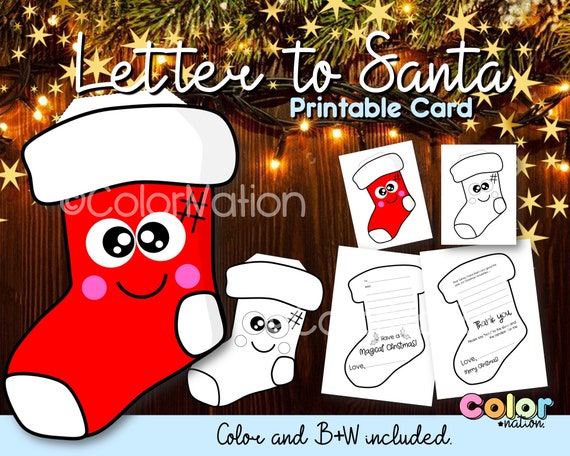 Letter to santa christmas boot craft christmas activity chistmas craft christmas coloring page christmas card