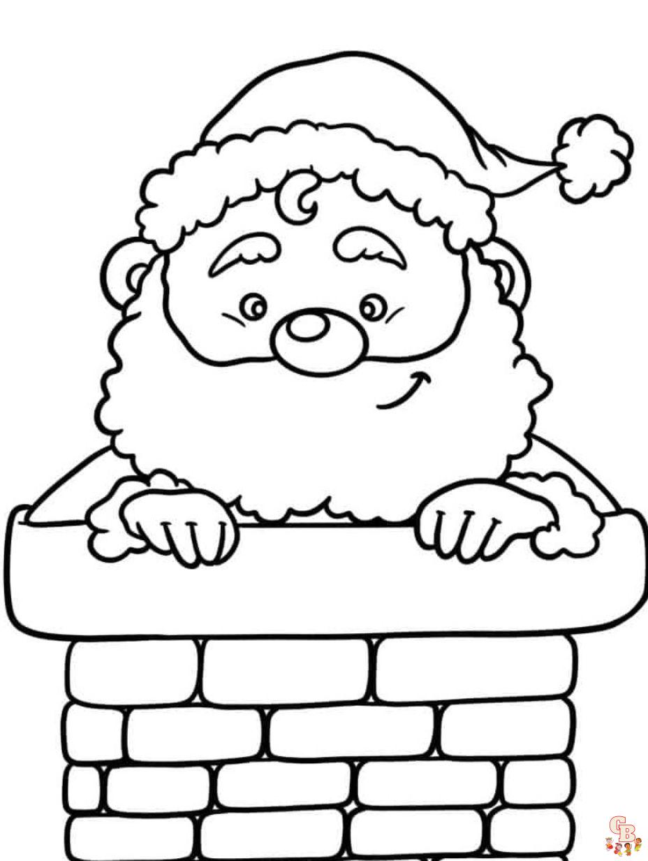 Santa coloring pages free and printable