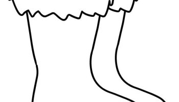Santa boots coloring page