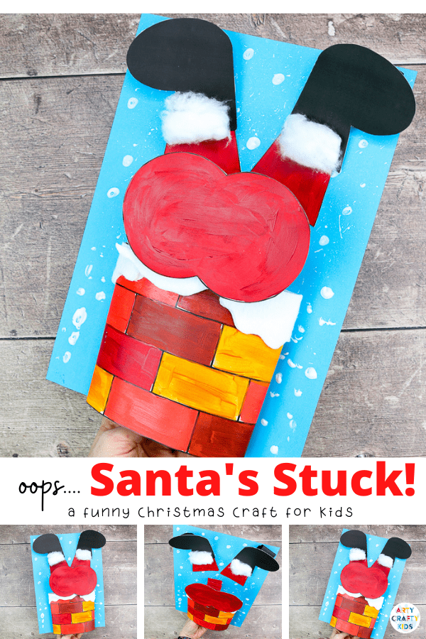 Santas stuck in the chimney a funny christmas craft