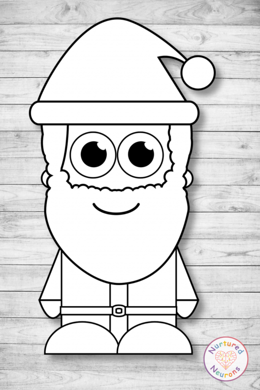 Build a santa printable cut and paste christmas craft