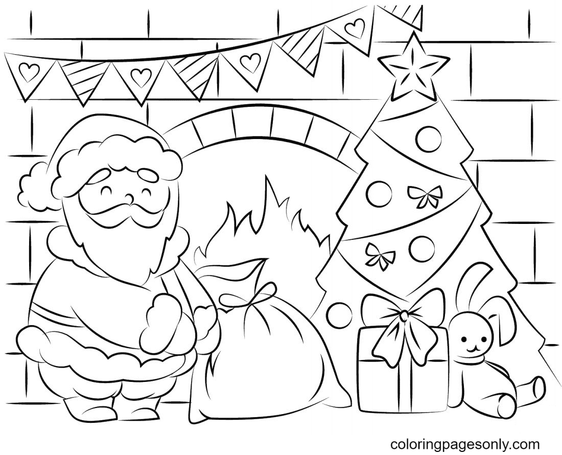 Santa claus coloring pages printable for free download