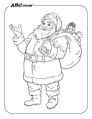 Santa claus coloring pages for kids