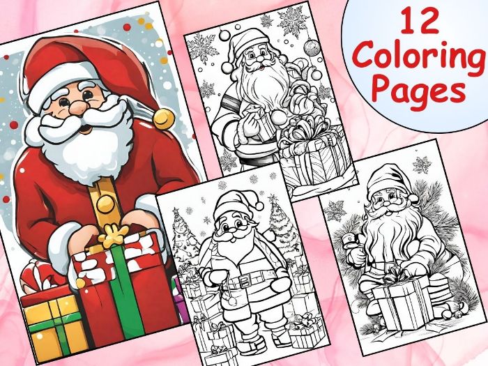 Printable santa claus coloring pages teaching resources