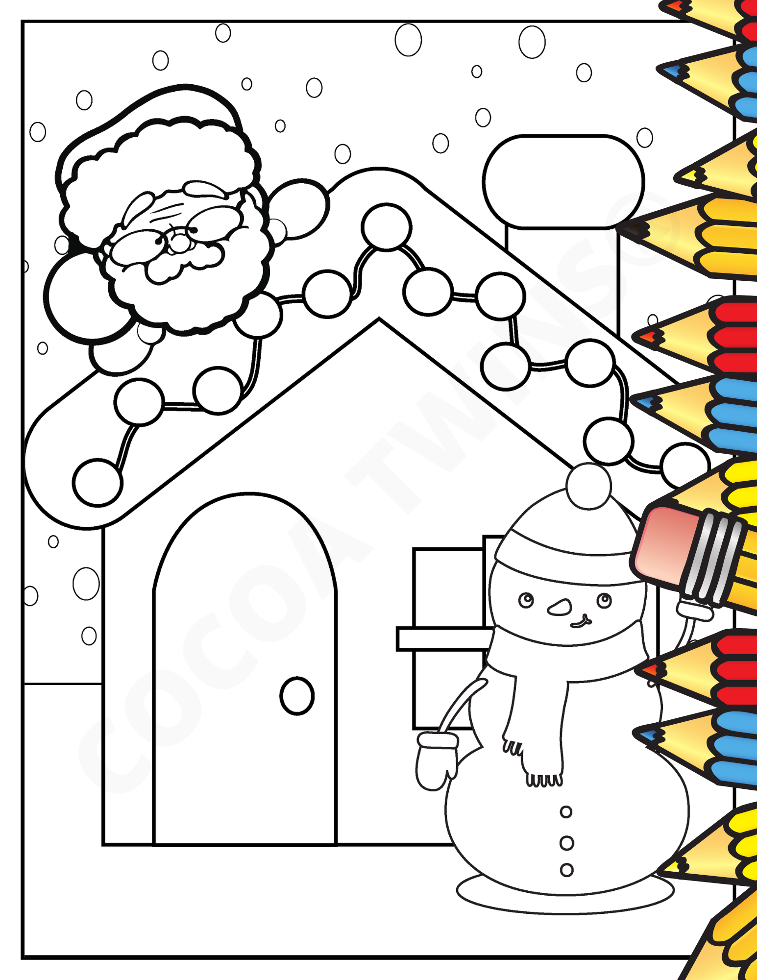 Printable coloring page peek
