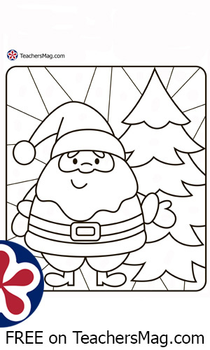 Santa claus christmas color by number printables