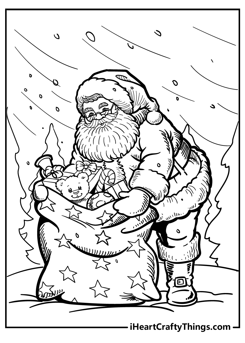 Free santa coloring pages