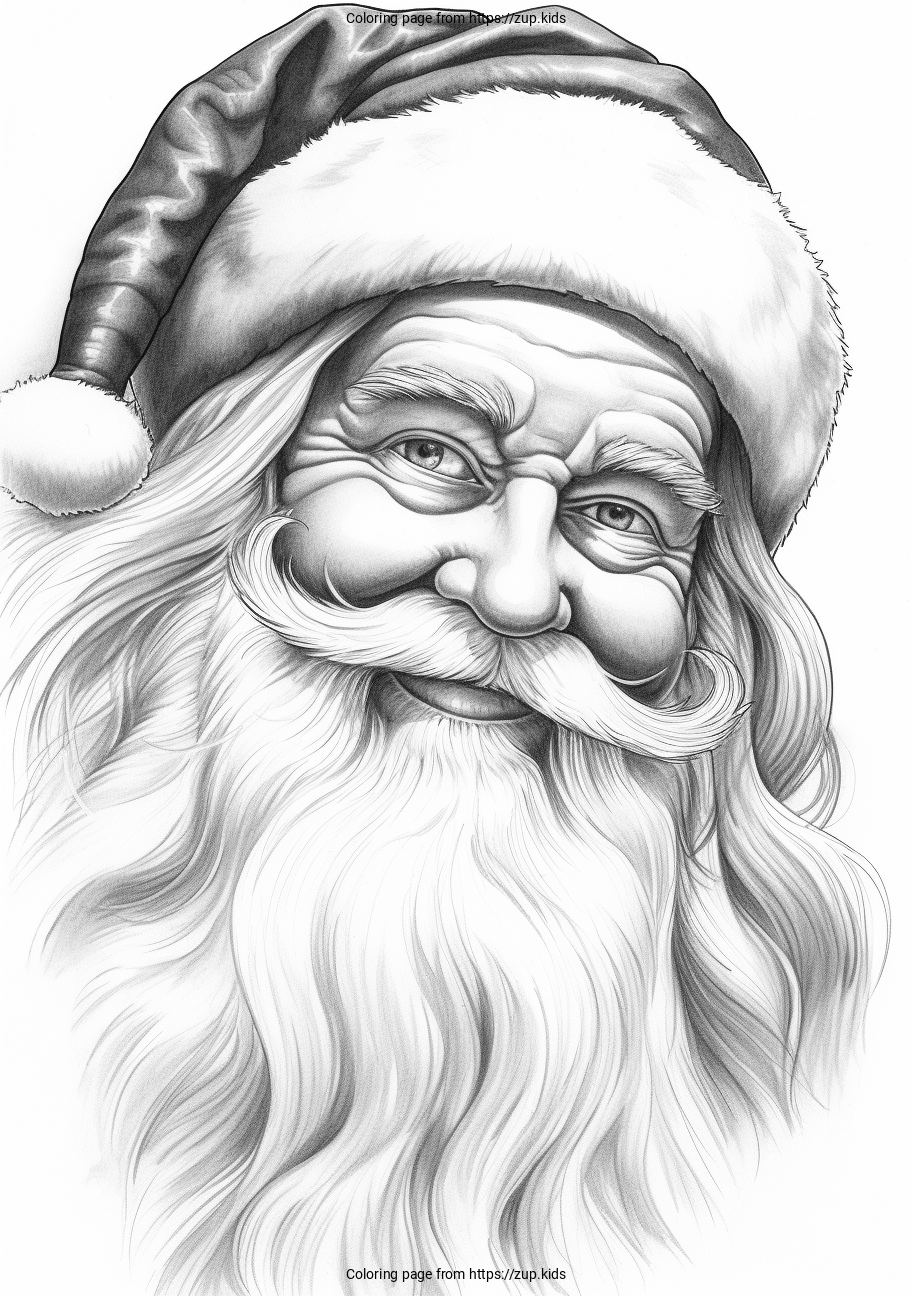 Father christmas coloring page from