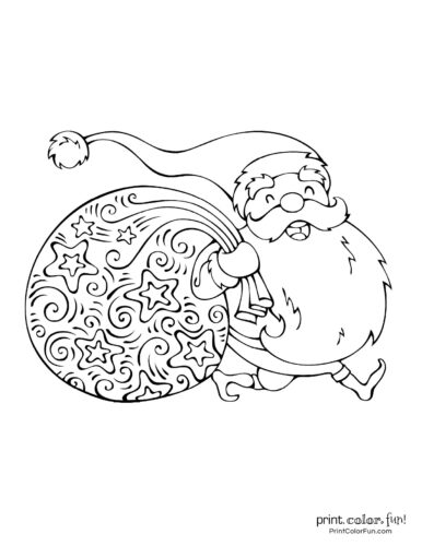 Cute santa claus coloring pages for craft learning fun plus twas the night before christmas at