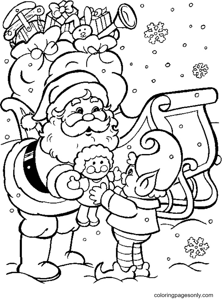 Santa claus coloring pages printable for free download