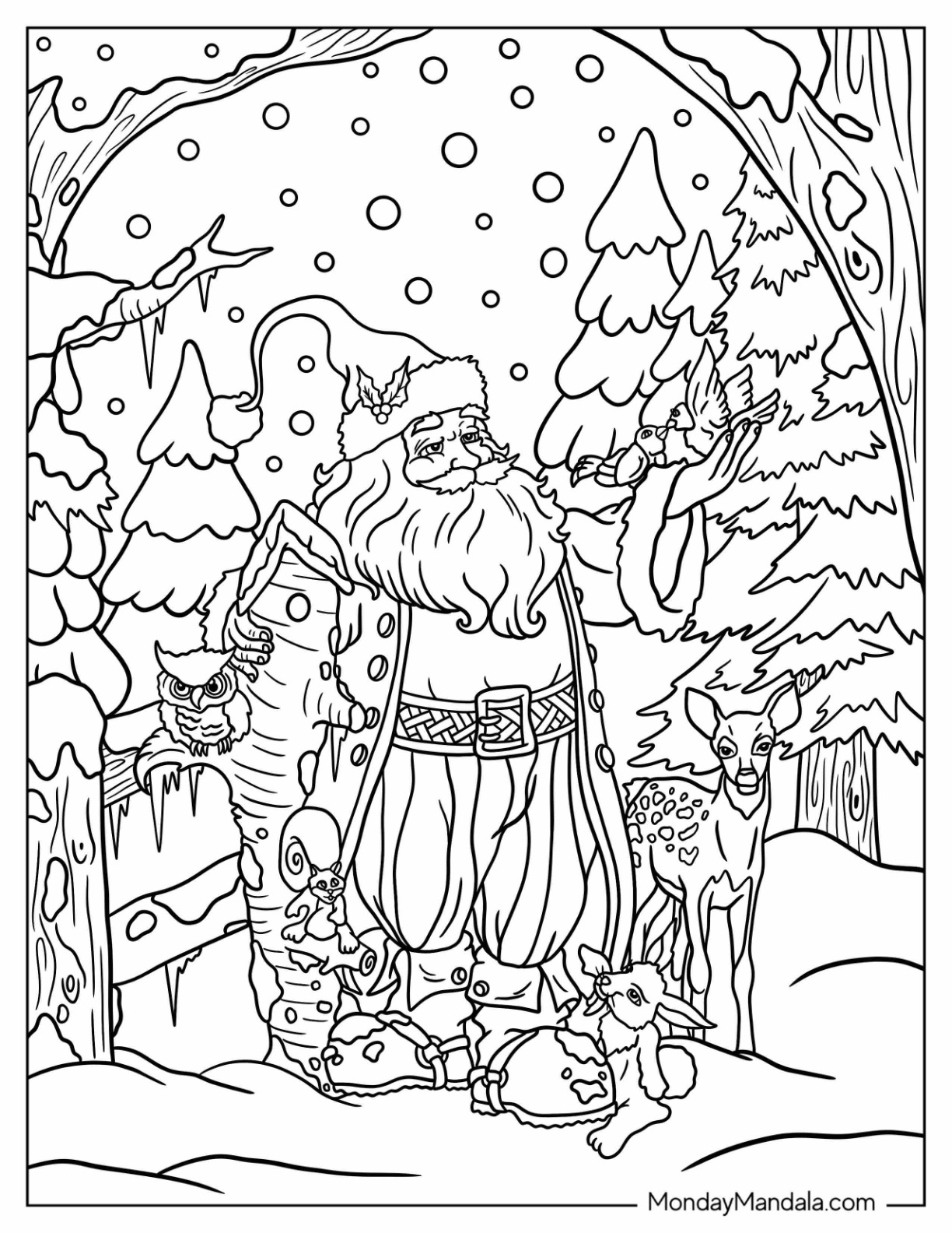 Christmas coloring pages for adults free printables