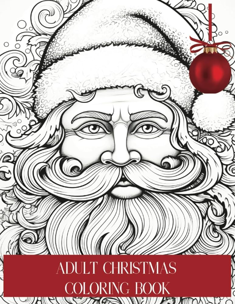Holiday themed adult coloring book christmas themed unique coloring design for adults x pages print nacirfa books