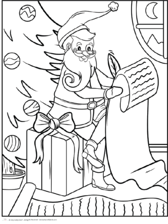 Santa coloring pages