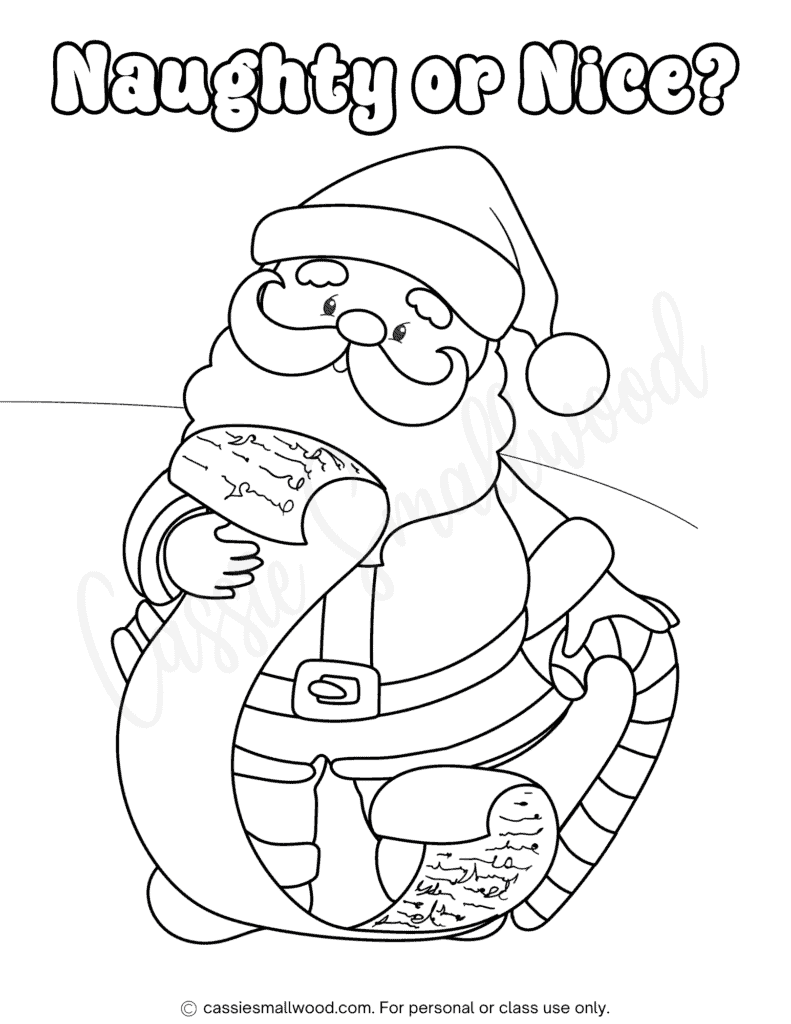 Cutest santa coloring pages
