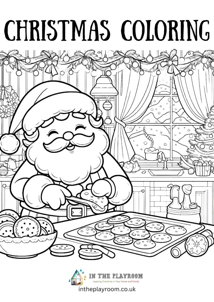 Free printable santa loring pages for kids