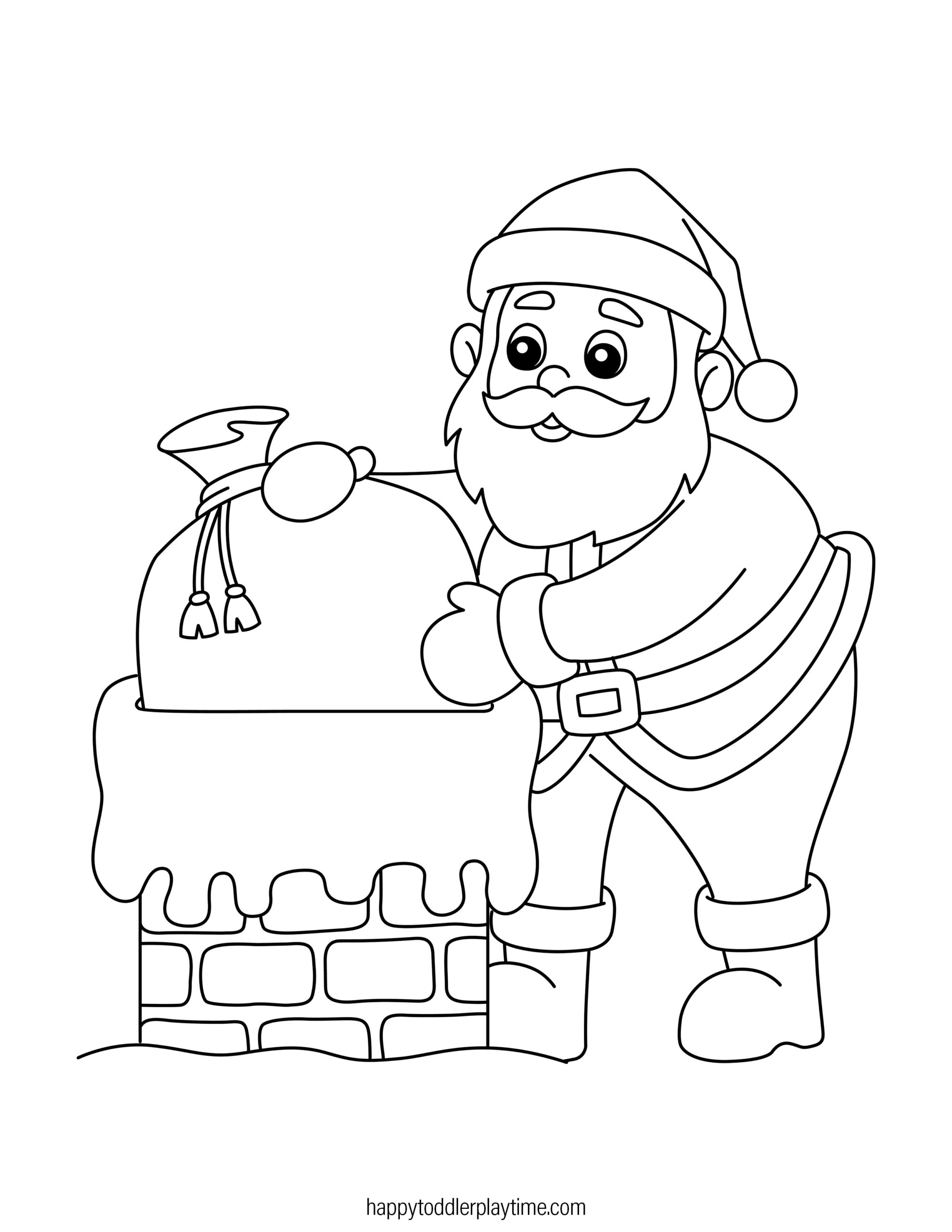 Free printable santa coloring pages a jolly good time