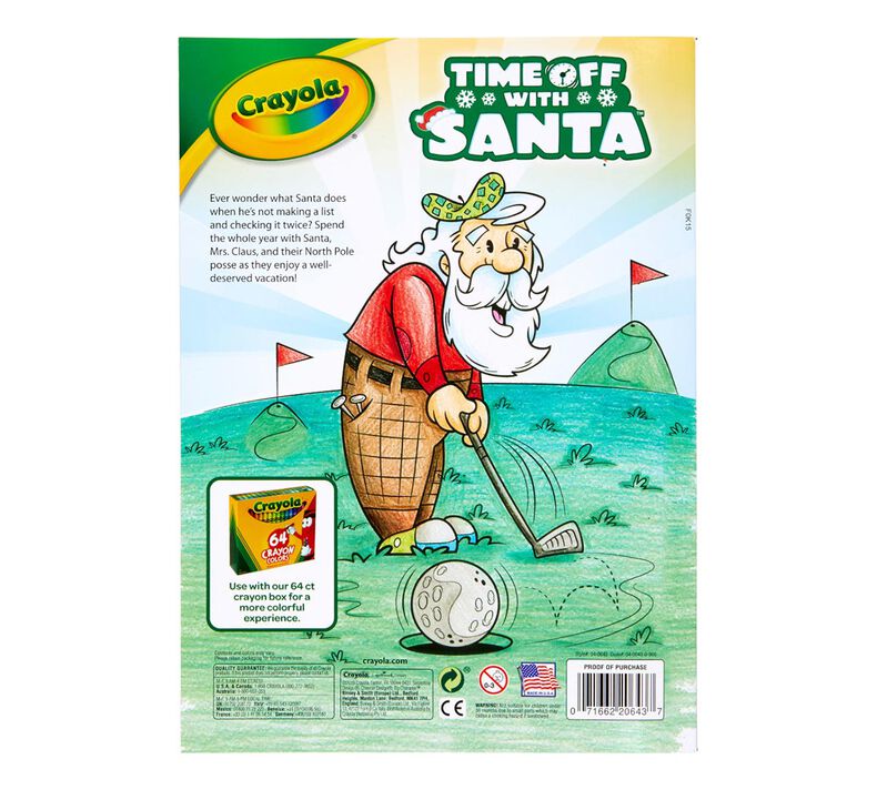 Santa coloring book santa claus coloring pages