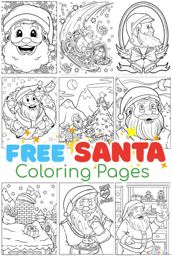 Santa coloring pages