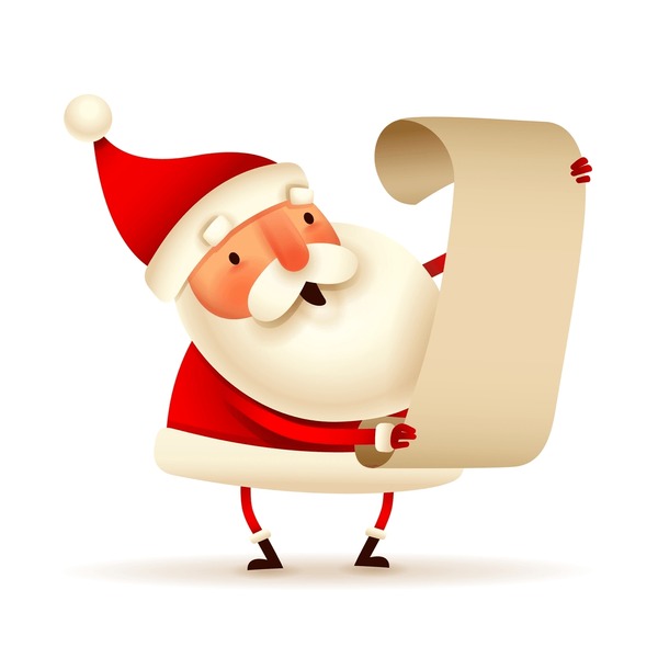 Hundred claus santa checking his list royalty