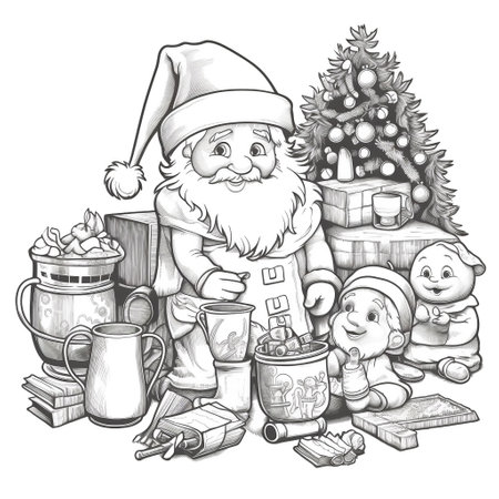 Free christmas coloring page santa photos and vectors