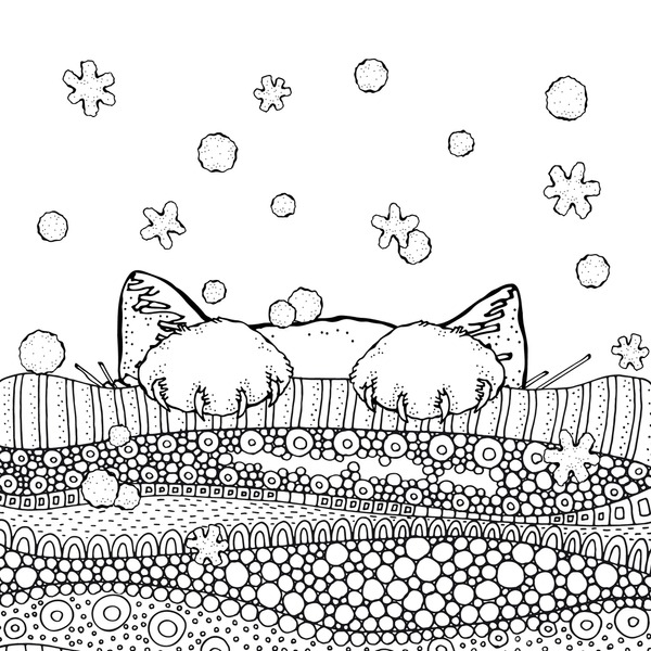 Thousand christmas adult coloring book royalty