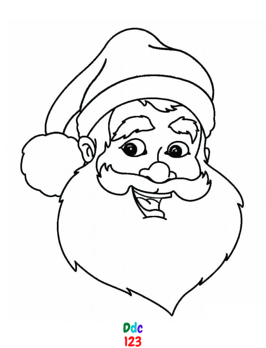 Santa claus coloring pages for kids