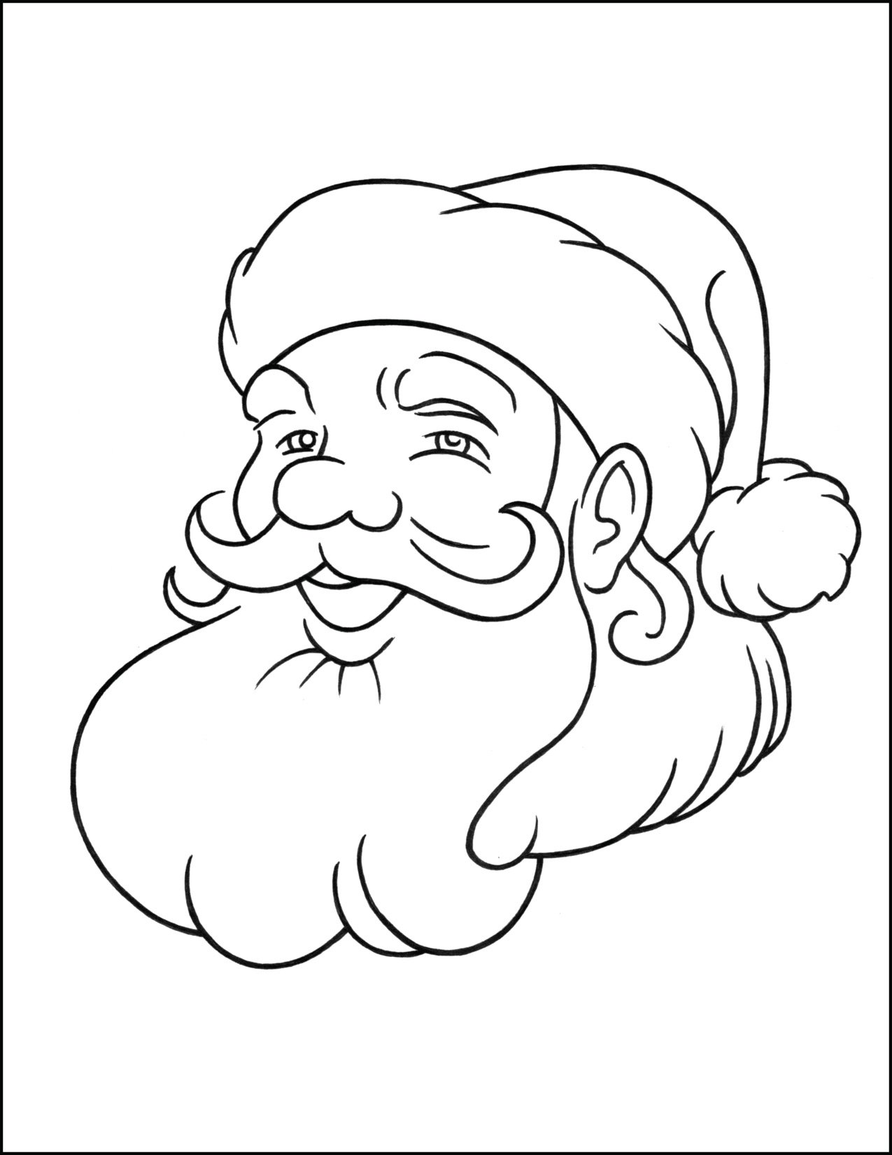 Christmas coloring page santa