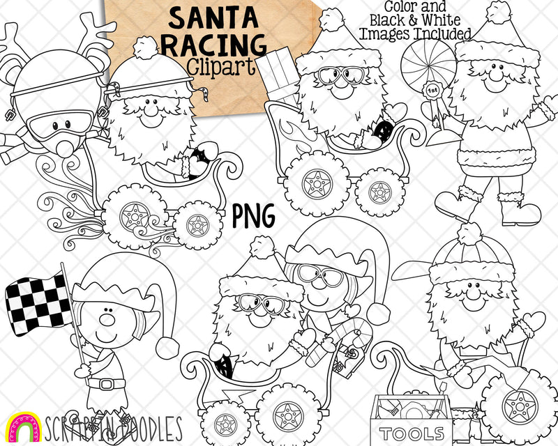 Santa claus clipart bundle