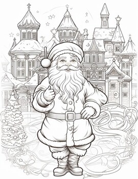 Santa claus is ing to town coloring pages jolly christmas coloring sheets