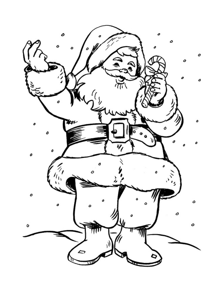 Free printable santa claus coloring pages for kids