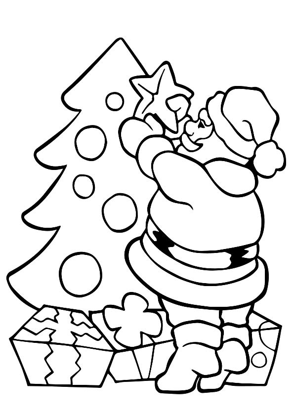 Free printable santa claus coloring pages for kids