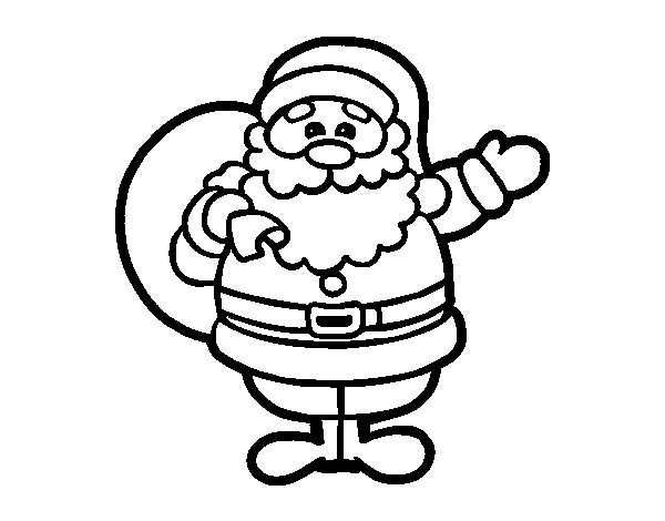 A santa claus coloring page