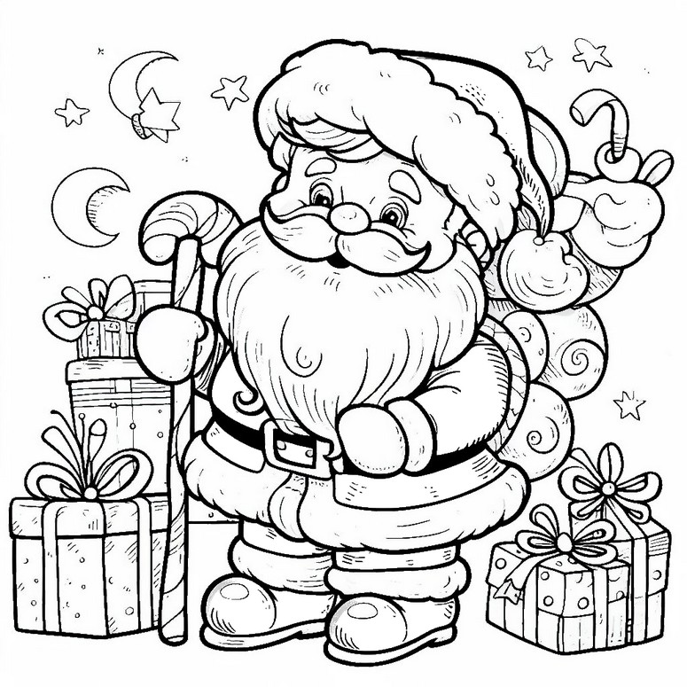 Coloring pages santa