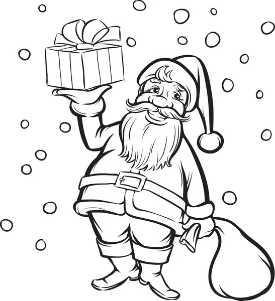 Vector illustration coloring book cartoon santa claus easy edit layered stock vector by onelinestock