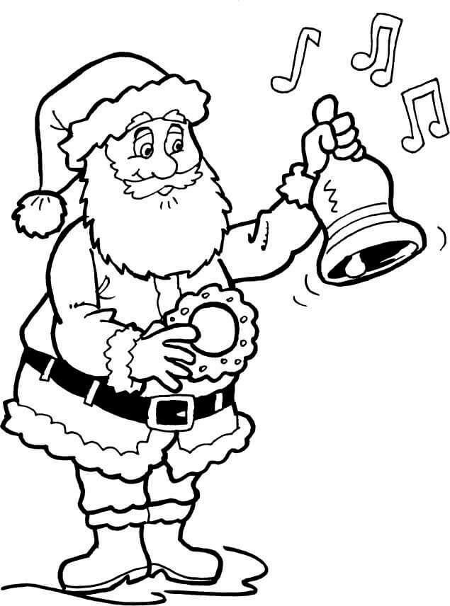 Printable santa coloring pages pdf for kids