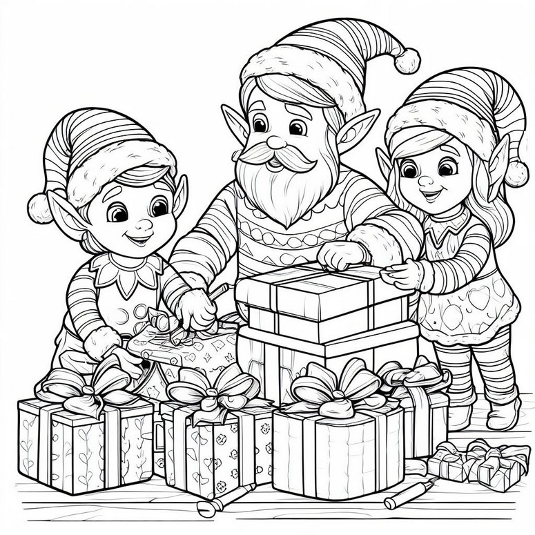 Coloring pages santa