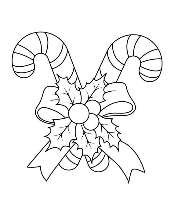 Candy canes coloring page christmas coloring pages christmas art craft candy canes holiday color page holiday ribbon merry christmas