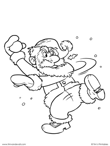 Santa claus coloring page â tims printables