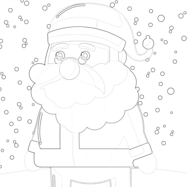Santa claus coloring page