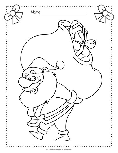 Santa claus coloring page